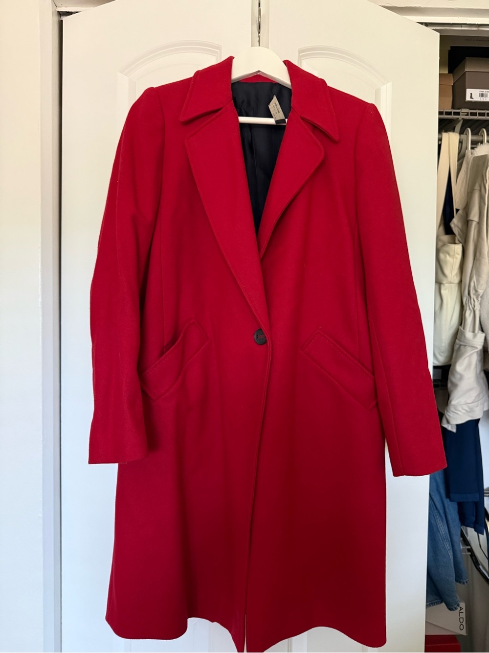 Zara Red Wool Coat